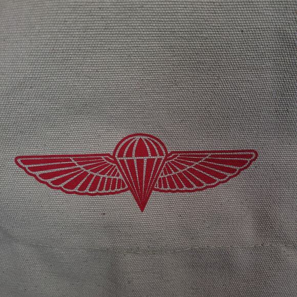 Vintage Canvas Israeli Paratrooper Bag 15"x11"x4" Heavyweight Cotton Travel Bag - Picture 3 of 10
